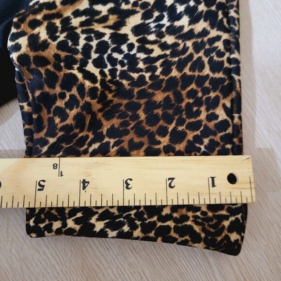 Michael Kors Cheetah Print Panel Dress Sz 6 S- Ponte Knit- Leopard - Black Brown - Picture 10 of 14